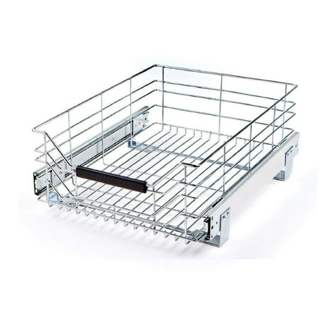 UPC 017641162288 product image for Seville Classics Pull-Out Sliding Cabinet Drawer Organizer  Silver | upcitemdb.com