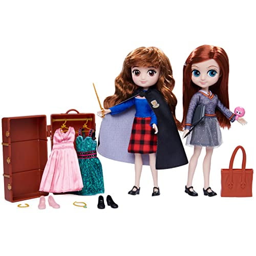 Wizarding World Harry Potter, Hermione Granger & Ginny Weasley Ensemble de Poupées et Accessoires de Luxe 8 Pouces, Plus de 20 Pcs, Jouets pour Enfants à Partir de 6 Ans