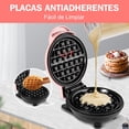 thumbnail image 3 of Mini Máquina para Hacer Waffles, Keto Chaffle Maker con Diseño Compacto, Fácil de Limpiar, Superficie Antiadherente, Plancha para Gofres Pequeña, Perfecta para Desayuno Postre Sándwich, 4 Pulgadas, 3 of 5