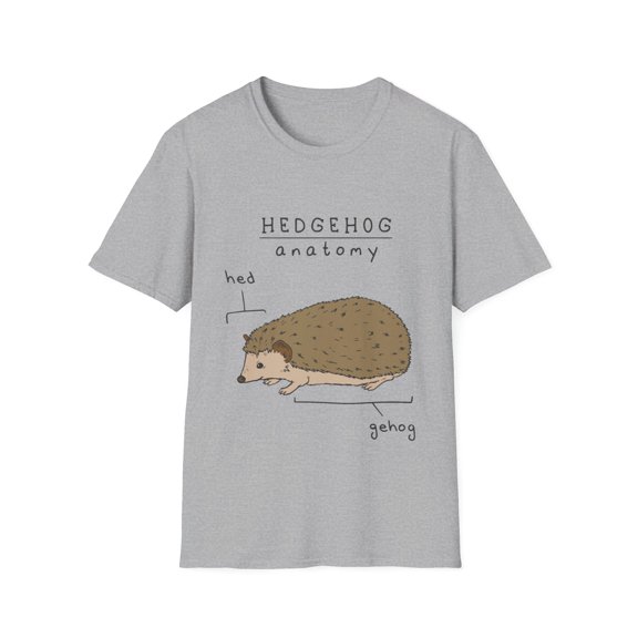 Animal Lovers Funny Hedgehog Anatomy Novelty Tshirt