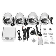 Motor USB Audio FM TF MP3 Handlebar Stereo 4 Speaker Amplifier Sound System Alarm Motorcycle Motorbike