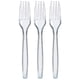 thumbnail image 1 of Disposable clear plastic cutlery Disposable cutlery weight 100 pieces (forks), 1 of 4