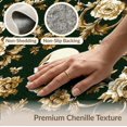 thumbnail image 6 of ODIKA 6'x9' Washable Area Rug Non-Slip, Easy Care, Deep Olive Green Baroque Skull Design Victorian Gothic Floral Damask with Accents for Family Room, Living Room, Master Bedroom, 6 of 7