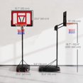 thumbnail image 2 of CoSoTower Panier de Basketball pour Enfants, Filet de Basketball à Hauteur Réglable 6,6-8,5 Pi avec Sac de Poids, pour Intérieur Extérieur, pour 6+ Ans, 2 of 7