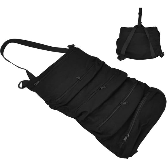 UTAH-Canvas Tool Roll Up Bag Rolling Tool Bag Portable Wrench Roll Up Pouch Bucket Tool Organizer Motorcycle Tool Kit Wrench Organizer for Tool Box Wrench Roll Up Tool Bag for Electrician, HVAC, Plum