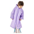thumbnail image 2 of Only Moment Purple Unisex Rain Poncho Waterproof Raincoat Hooded Children's Rain Ponchos Polyester Lightweight Waterproof Rain Shell Jacket Raincoat with Hood for Golf Cycling Windbreaker M, 2 of 4