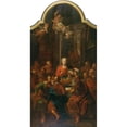 thumbnail image 2 of Austrian School 14x24 Black Ornate Framed Double Matted Museum Art Print Titled: The Last Supper (18th Century), 2 of 5