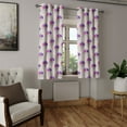 thumbnail image 2 of Ambesonne Retro Grommet Curtain, Geometric Mosaic Dots, 50" x 63", Purple Grey Pink, 2 of 6