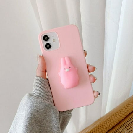Squishy 3D Toys Chick Phone Cat Case For Huawei P Smart 2021 P50 P40 P30 P20 P10 P9 P8 Lite 2017 Cartoon Funny Foot Soft Cover