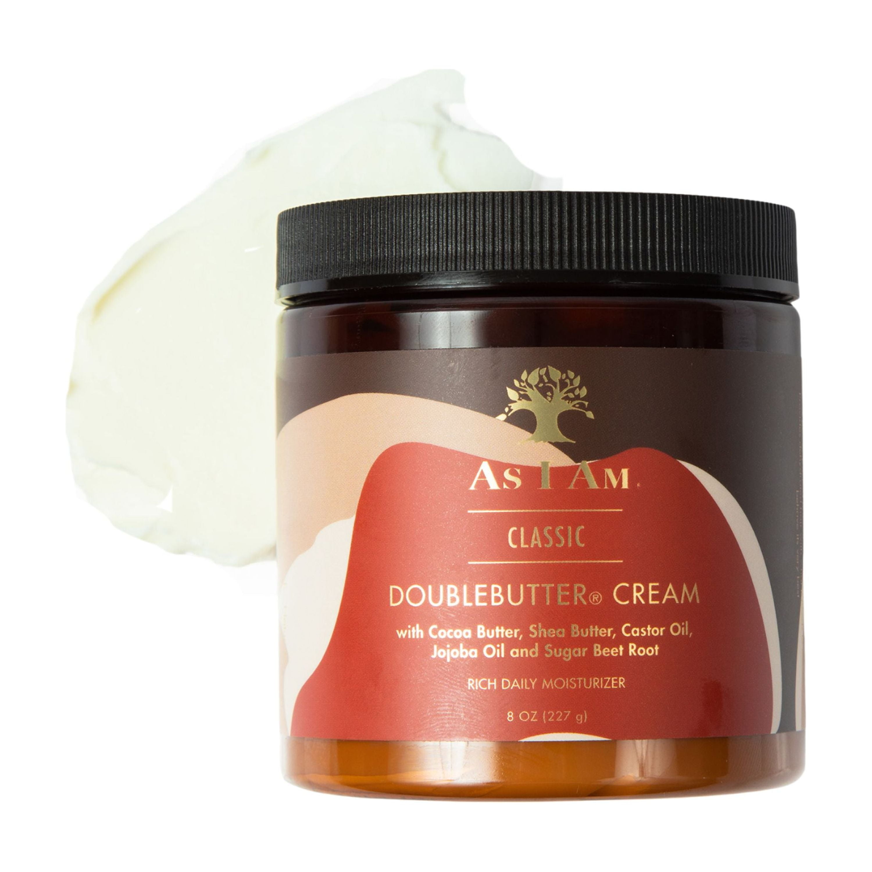 As I Am Coconut Double Butter Cream Moisturizing Cream for Dry Curls and Coils Softness and Shine 8 oz with Shea Butter, Castor Oil and Cocoa Butter