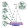 thumbnail image 4 of Comedero y baño para pájaros EcoCycle, vidrio de 11 pulgadas, 0.6 cuartos de galón, violeta, 4 of 7