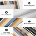 thumbnail image 6 of Black Orange Blue Striped Outdoor Rug for Patio/Deck/Porch, Non-Slip Large Area Rug 6 x 9 Ft, Modern Stripes Art Farmhouse Indoor Outdoor Rugs Washable Area Rugs, Reversible Camping Rug Carpet Runner, 6 of 8
