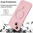thumbnail image 4 of ELEHOLD Soft Shockproof Case for iPhone 15 6.1",Camera Lens Protector MagSafe Compatible Anti-Fingerprint Anti-Scratch Protective Shell iPhone 15 Silicone Cover,Pink, 4 of 5