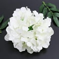 thumbnail image 3 of Silk Hydrangea Heads Artificial Flowers Heads and Stems Fake Hydrangea Flowers for Home Wedding Decor (Pure White), 3 of 5