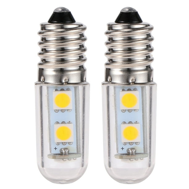 EeaseMX 2 bombillas de bajo consumo para frigorífico, bombillas LED para frigorífico, campana extractora y máquina de coser (E14, 110 V, luz blanca)