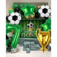 thumbnail image 4 of Set de globos para fiesta de fútbol Kwuz con trofeo dorado de 81 cm, 4 of 6