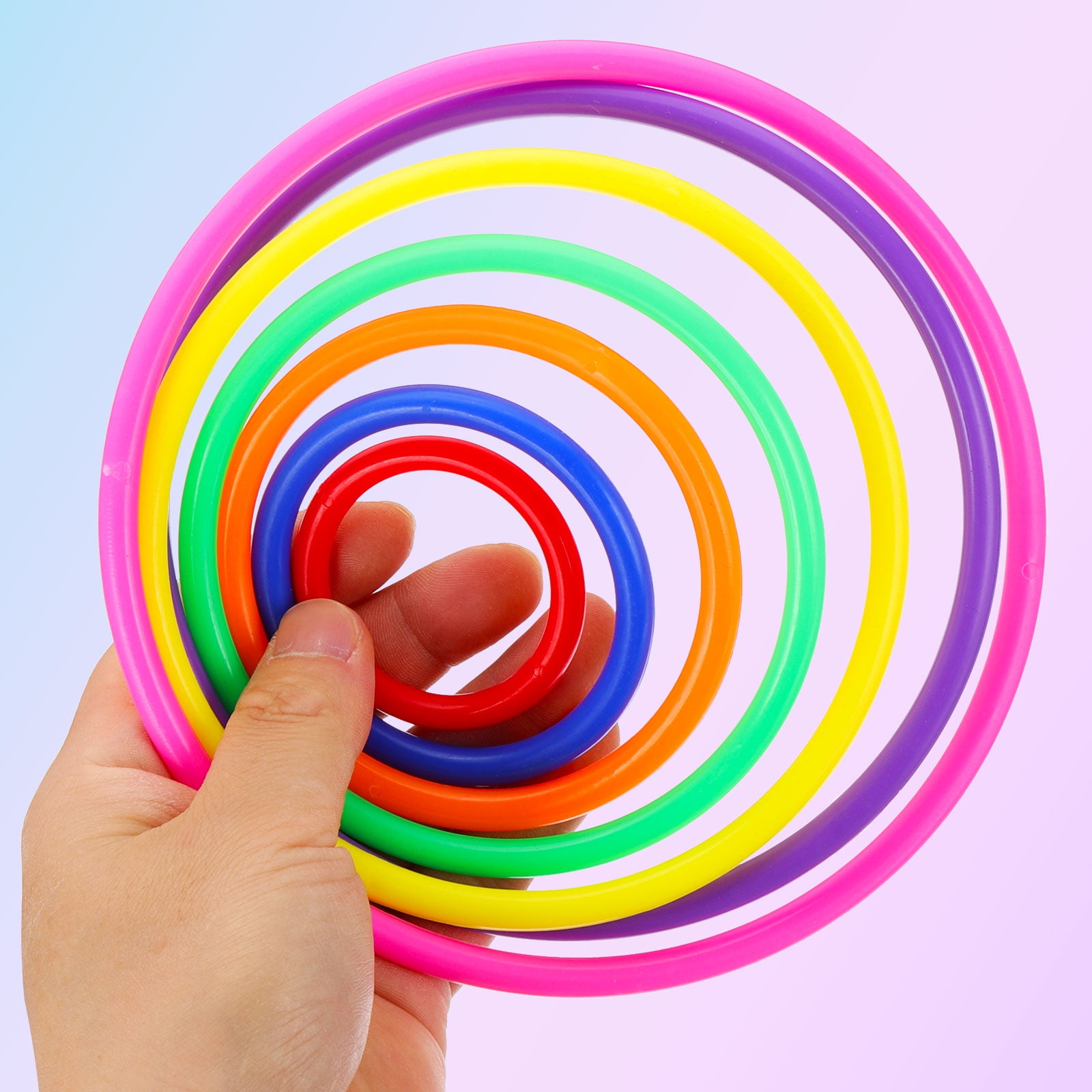 Uxcell Plastic Toss Ring 3.15 Inch, 60 Pack Sports Rings Toss Game for Carnival Outdoor Games, Red/Blue