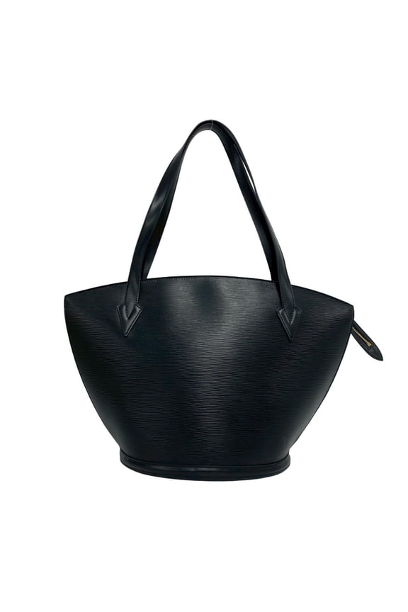 Pre-Owned LOUIS VUITTON Saint Jacques Shopping Epi Leather Tote Bag Semi Shoulder Black 18142