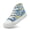 Blue Rainbow, variant on Kids High Top Canvas Sneakers Girls Boys Lace Up Classic Casual Shoes Toddler Comfy Fashion Running Walking Shoes Indoor Outdoor