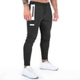 thumbnail image 2 of HBYJLZYG Mens Sweatpants, Skinny Drawstring Elastic Waist Jogger Pants With Pockets Fitted Trousers Solid Casual Sport Pants, 2 of 6