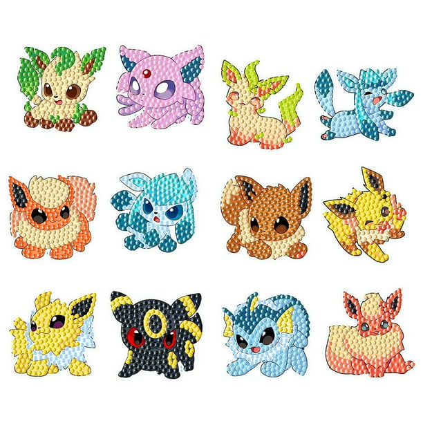 Pegatinas Pegatina Gemas 6/12/15/16 PCS Dibujos Animados Diamantes Pintura DIY