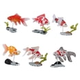 thumbnail image 2 of 6 piezas de figuras de pescado en miniatura adornos, accesorios de arte de animales marinos, colección realista con soporte, decoración de peces de Estilo B, 2 of 10