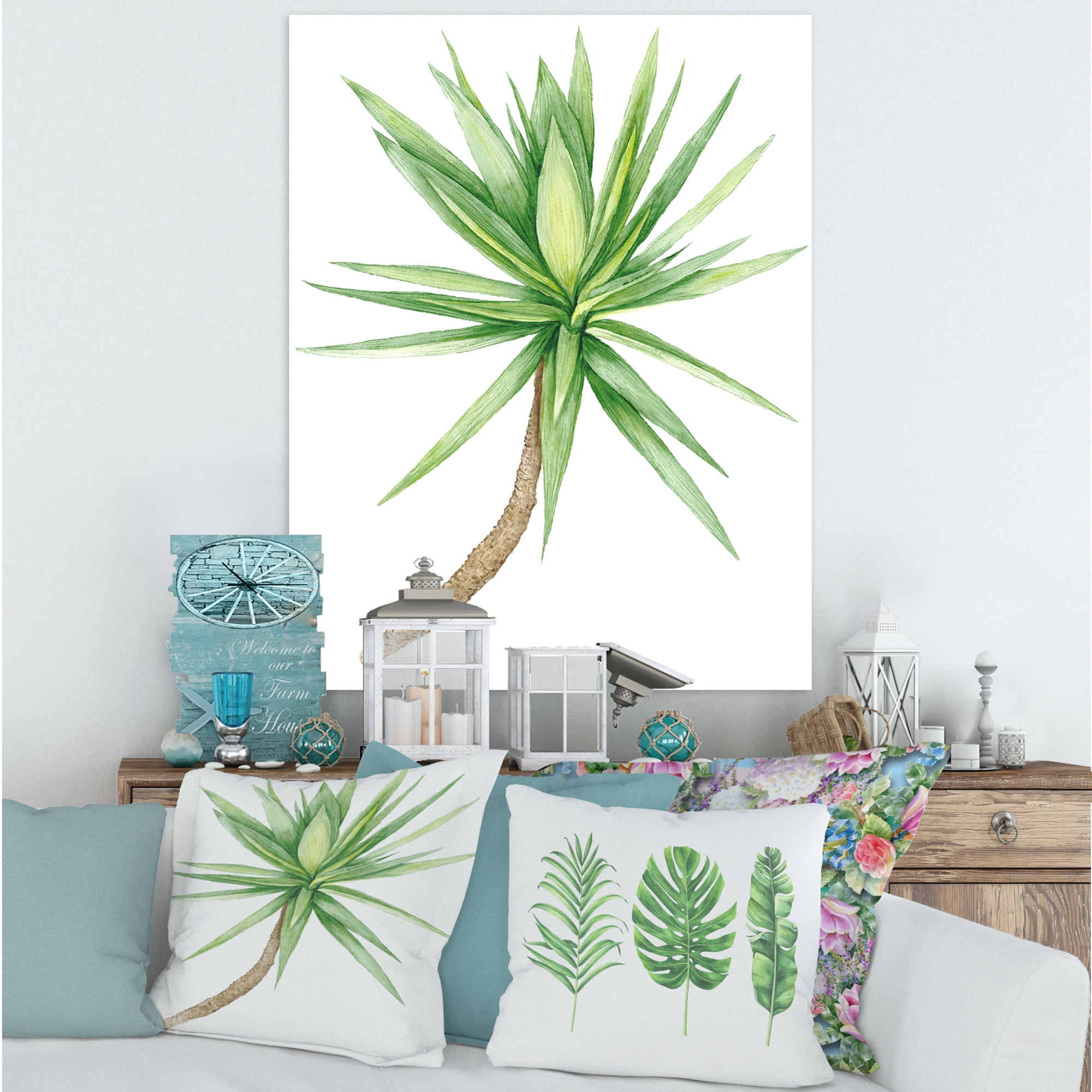 Designart ' Close Up Of Yucca Tree ' Traditional Canvas Wall Art Print