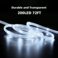 thumbnail image 5 of Solar String Lights Outdoor Waterproof, 72Ft 200 Led Solar Rope String Lights with 8 Lighting Modes, Copper Wire PVC Tube Lights for Garden Wedding Christmas Party DIY Decor, 5 of 10
