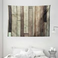 thumbnail image 1 of Wooden Tapestry, Antique Planks Flooring Wall Picture American Style Western Rustic Panel Graphic Print, Wide Wall Hanging for Bedroom Living Room Dorm, 80" X 60", Brown, by Ambesonne, 1 of 1