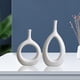 thumbnail image 4 of de 2 floreros de cerámica, accesorios , centro de geométrico, florero elegante para decoración , de inauguración de l , Blanco perfecl Florero de arte simple, 4 of 8