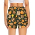 thumbnail image 2 of Lsque Autumn Harvest Pumpkin Basket Printed Women's Running Shorts with Liner Pockets,Elastic Quick Dry Workout Athletic Gym Yoga Shorts,Womens High Waist Shorts-Small, 2 of 9