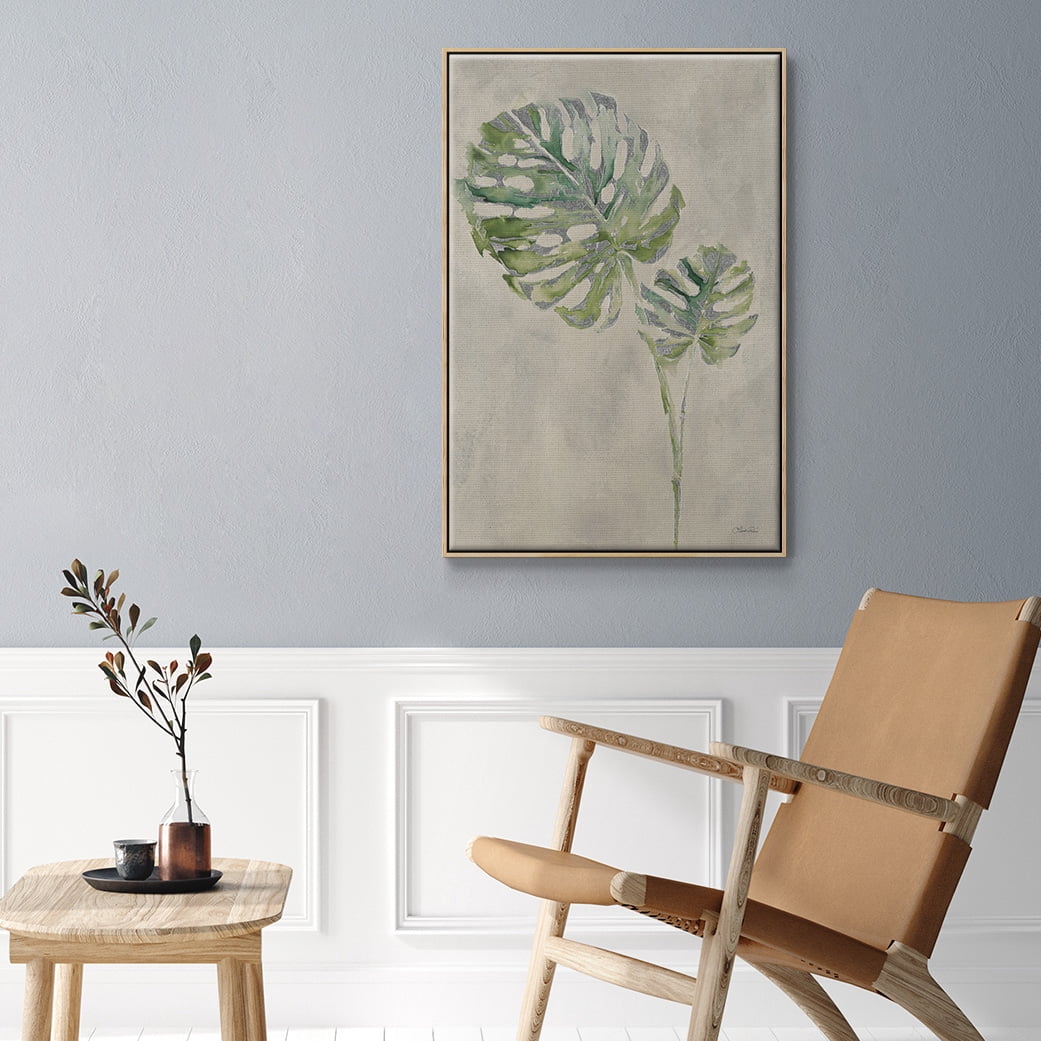 Fresh Unfolds III Framed Premium Gallery Wrapped Canvas - Ready to Hang - 25 x 37 - Natural Wood Floating Frame