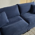 thumbnail image 4 of SOULART 84" Cloud Couch, Blue Sectional Sofa, Loveseat for Small Spaces with Pillows, 4 of 12