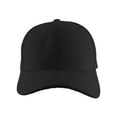 thumbnail image 2 of Blank Fitted Curved Cap Hat, Black 6 3/4, 2 of 4
