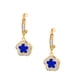thumbnail image 2 of Aretes de gancho con circonias y chapa de oro 18k ZVEZDA Lapislazuli, 2 of 3