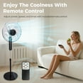 thumbnail image 3 of Aottop 16" Pedestal Standing Fan LED Display Thermometer Remote Control 3 Speeds 3 Wind Modes 8H Timer for Home Office, 3 of 7