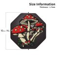 thumbnail image 3 of Kll Octagon Drink Coasters Set Of 4,Pu Leather Absorbent Coasters Set Decorative Coffee Cup Coasters Housewarming Gift For Home Decor-Red Mushrooms, 3 of 9
