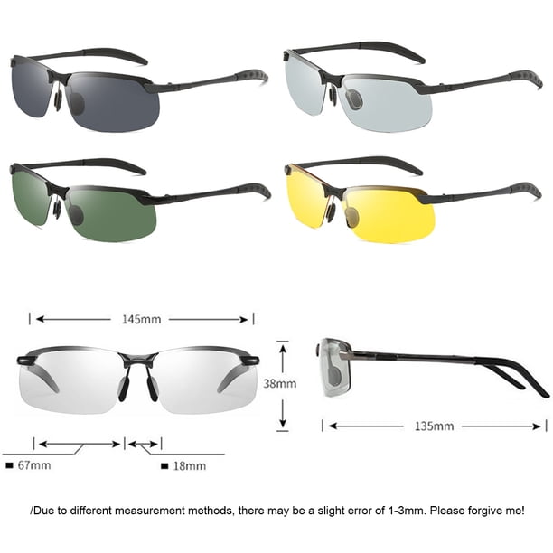 Gafas de sol fotocromáticas deportivas polarizadas para hombre con protección UV (lente amarilla) Likrtyny Para estrenar