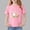 Pink, variant on Girls Purple Rabbit & Lily of the Valley Graphic Cotton T-Shirt, Soft Breathable Crew Neck Short Sleeve Tee for Kids Big Kid 2-13 Years, Easter Spring Daily Wear,Size 4-5 T