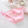 thumbnail image 4 of rygai Women Briefs Cute Claw Bandage Mid Waist Solid Color Sexy Lolita Panties Underpants Cartoon Underwear for Bedroom,Black,One Size, 4 of 8
