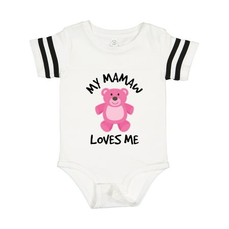 

Inktastic Mamaw Loves Me Girls Bear Granddaughter Gift Baby Girl Bodysuit