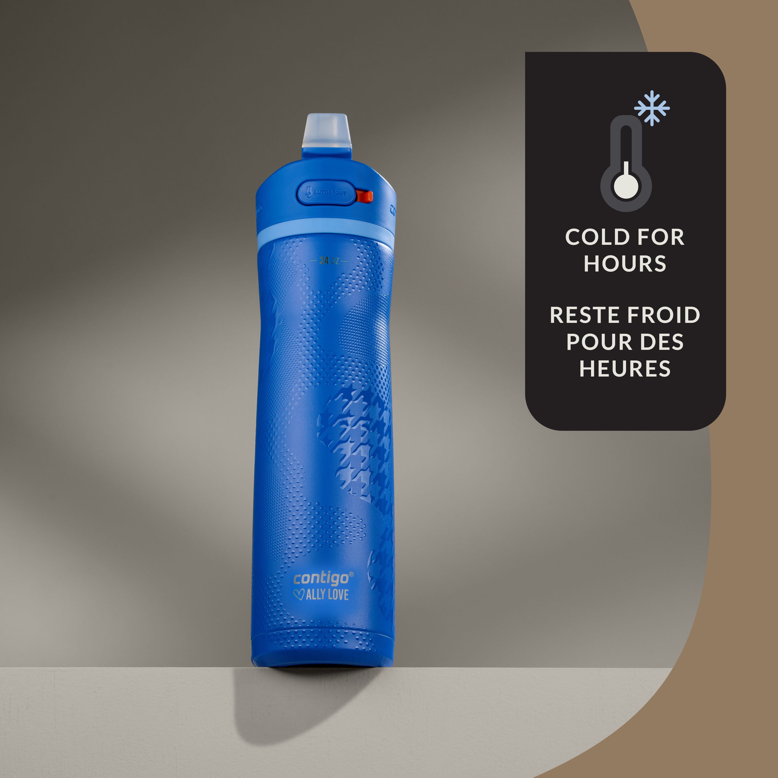 Contigo x Ally Love Ashland Chill 2.0 Stainless Steel Water Bottle with AUTOSPOUT Lid, 24 oz (709 ml)