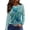 Blue, variant on OIOLOYJM Womens Tops Casual Vintage Floral Print Long Sleeve Crew Neck Shirts Cotton Loose Fit Work T Shirts Spring Basic Outfits Black M
