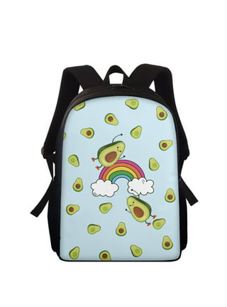 JUNZAN Valentines Day Cute Avocado Funny Food Set Mini Backpack  for Boys Girls Toddler Kid Preschool Bookbag Student Bag Travel Daypack
