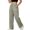 Army Green, variant on Atkumj Cotton Linen Pants for Women with Pockets High Waist Button Straight Leg Trouser Pants Casual Solid Color Women Baggy Pants for Everyday Outfit S