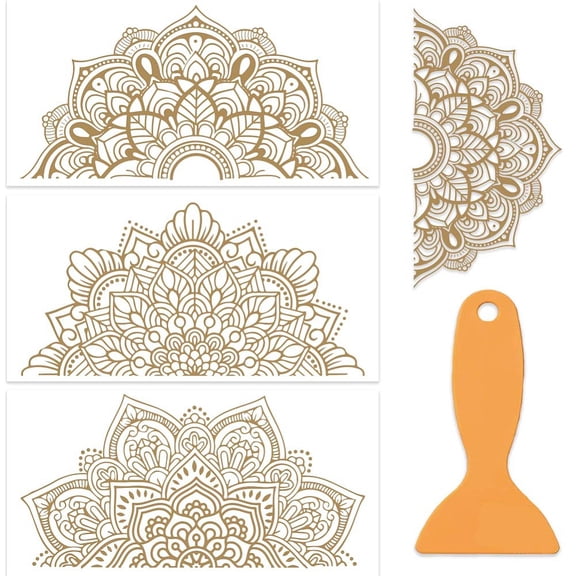 3Pcs/Set Mandala Rub on Transfers