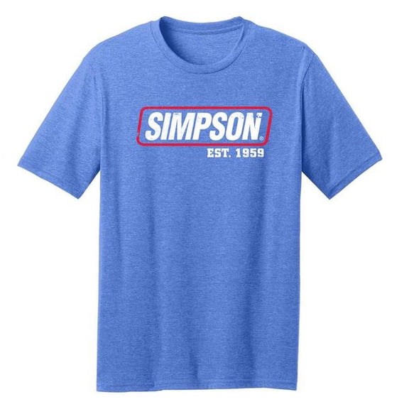 Simpson Racing 44018MB USA Flag T-Shirt Adult Medium Blue Each