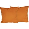 Tuscan Solid Orange Throw Pillows 2-pack