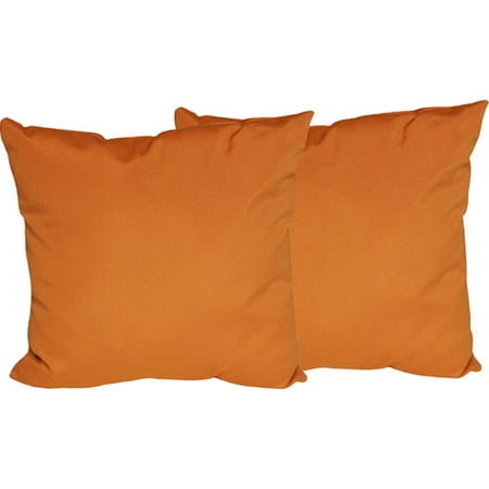 Tuscan Solid Orange Throw Pillows 2-pack - Walmart.com