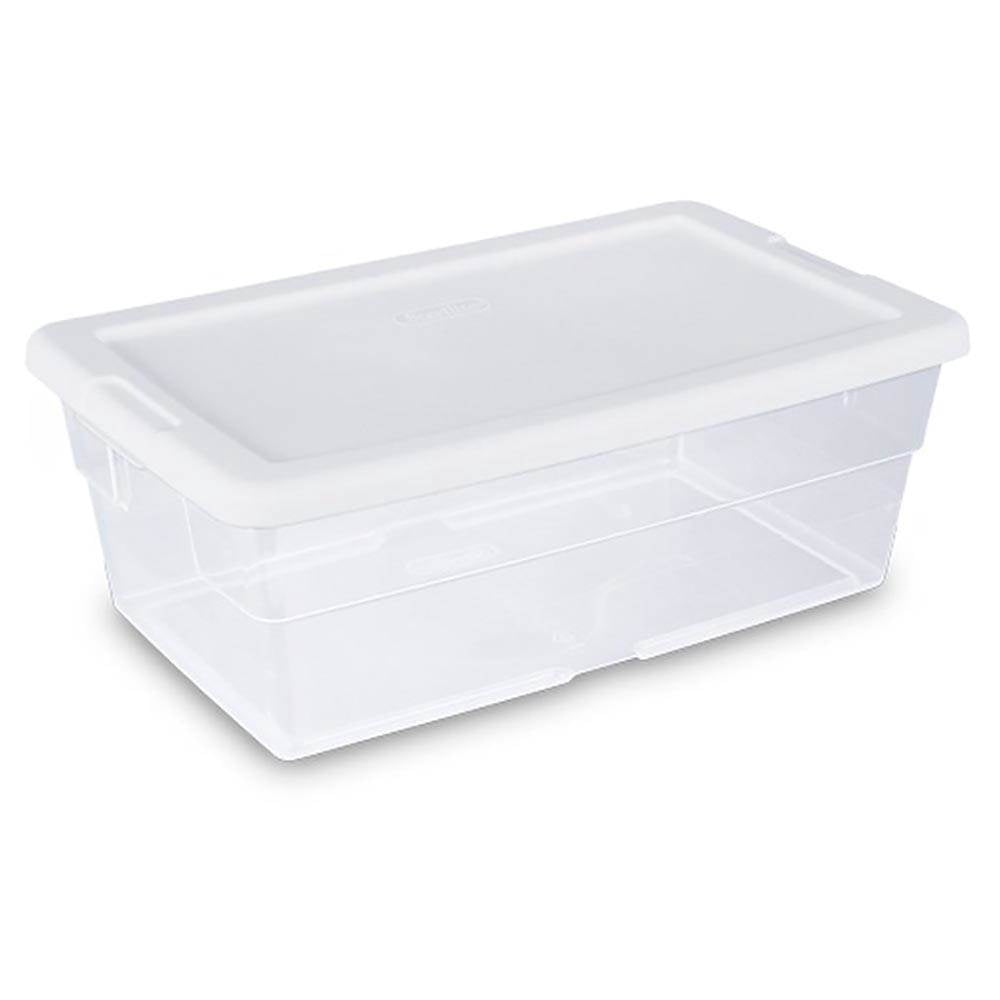 Sterilite 6 Qt. Plastic Storage Box, Clear - Walmart.com - Walmart.com